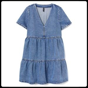 H&M Denim V-Neck Dress